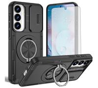 Asuwish Funda compatible con Samsung Galaxy S26 Plus S26+ 5G y protector de pantalla de vidrio templado, cámara deslizante, anillo magnético, soporte celular S 26 + 26+ S26Plus 26S SM-S947U, color