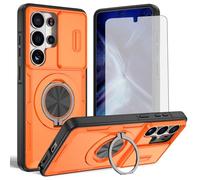 Asuwish Funda compatible con Samsung Galaxy S26 Ultra 5G y protector de pantalla de vidrio templado, cámara deslizante, soporte magnético para teléfono celular S26Ultra 26S S 26 26Ultra 6.9 2026 funda