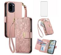 Asuwish Funda de teléfono para OnePlus 15R/ACE 6 5G/ACE 6T con protector de pantalla de vidrio templado y ranura para tarjetero, cierre de cremallera, correa de muñeca, accesorios One Plus 15 R 1+15R