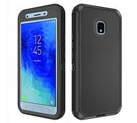 Asuwish Funda de teléfono para Samsung Galaxy J7 Star J 7 Crown 7J Refine 2018 J7V V 2nd Gen Cell Cover Hybrid Rugged Protective Heavy Duty Mobile Accessories Glaxay Aura S767VL SM J737V Hombres Negro