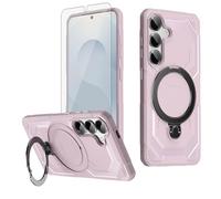 Asuwish Funda de teléfono para Samsung Galaxy S24/S25 5G y soporte magnético de anillo con protector de pantalla de vidrio templado, accesorios para celdas S 24 24S 25 25S G5 SM-S931U para mujeres y