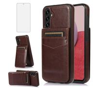 Asuwish Funda de teléfono para Samsung Galaxy S25 FE 5G con protector de pantalla de vidrio templado y tarjetero de crédito, funda tipo cartera de piel, accesorios S 25 EF S25FE 25S SM-S731B para