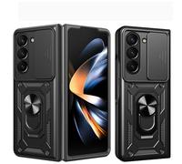 Asuwish Funda de teléfono para Samsung Galaxy Z Fold 5 5G 2023 con cubierta de cámara deslizante, soporte rígido, soporte de anillo híbrido, resistente, móvil, delgado, accesorios para celdas, ZFold5