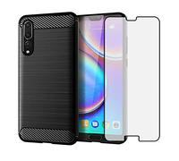 Asuwish Funda para Huawei P20 Pro con Cristal Templado Protector Pantalla Vidrio Pelicula Protectora Slim Fina TPU Silicona Hawaii P 20 20Pro CLT-L29 CLT-L09 Móvil Tapa Carcasa Case Hombre Mujer Negro