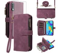 Asuwish Funda para Huawei P30 con cinta de lámina protectora de pantalla, tarjetero plegable de piel, soporte hawaiano P 30 ELE-L29, funda protectora con cremallera, billetera, funda para teléfono