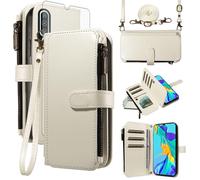 Asuwish Funda para Huawei P30 con cinta de lámina protectora para tarjetas, plegable, piel, monedero, soporte hawaiano P 30 ELE-L29, funda protectora con cremallera, funda para teléfono móvil, color