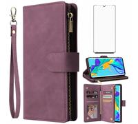 Asuwish Funda para Huawei P30 Pro con lámina protectora de pantalla y compartimento para tarjetas, plegable, piel, monedero, soporte, HuweiP30Pro Hawaii P 30 P30Pro VOG-L29, funda para teléfono móvil