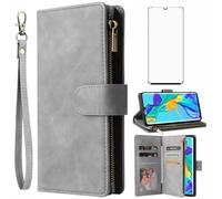 Asuwish Funda para Huawei P30 Pro Funda con lámina protectora y tarjetero Plegable Cuero Monedero Soporte HuweiP30Pro Hawaii P 30 P30Pro VOG-L29 Teléfono Móvil Fundas Protectora Funda Teléfono Case