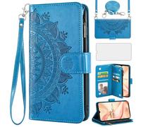Asuwish Funda para Oppo Find X2 Lite/Reno 3 5G, funda con banda y lámina protectora de pantalla, tarjetero plegable, piel, flores, monedero, soporte, X2lite, cremallera, funda protectora para teléfono