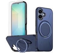 Asuwish Funda para Samsung Galaxy A06 5G, compatible con protector de pantalla de cristal MagSafe y anillo magnético con soporte A 06 4G AO6 64 GB SM-A065F A065F/DS Slim fundas para teléfono móvil