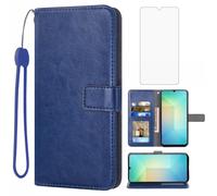 Asuwish Funda para Samsung Galaxy A06 5G, funda con lámina protectora de pantalla y compartimento para tarjetas, plegable de piel, soporte A 06 4G AO6 64 GB SM-A065F A065F/DS funda para teléfono móvil