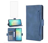 Asuwish Funda para Samsung Galaxy A06 5G funda con protector de pantalla de cristal protector de pantalla tarjetero plegable cuero monedero soporte A 06 4G AO6 64 GB SM-A065F A065F/DS fundas funda