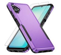 Asuwish Funda para Samsung Galaxy A06 5G funda con protector de pantalla de cristal protector de pantalla resistente a los golpes A 06 4G AO6 64GB SM-A065F A065F/DS Protector de pantalla de cristal