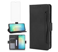 Asuwish Funda para Samsung Galaxy A06 5G, funda con protector de pantalla de cristal, tarjetero, plegable, piel, monedero, soporte A 06 4G AO6 64 GB SM-A065F A065F/DS fundas funda protectora funda