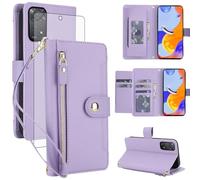 Asuwish Funda para Samsung Galaxy A06 5G funda con protector de pantalla RFID tarjetero plegable piel flores monedero soporte A 06 4G AO6 64GB SM-A065F A065F/DS fundas funda protectora Phone Case