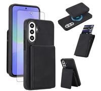 Asuwish Funda para Samsung Galaxy A17/A26 5G 2 en 1, magnética, desmontable, con protector de pantalla, bloqueo RFID, ranura para tarjetas de crédito, A 17, 26, 17A, 26A, 4G, SM-A176B, para mujeres y
