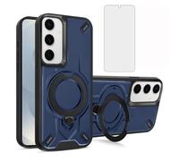 Asuwish Funda para Samsung Galaxy S24/S25 5G con protector de pantalla de vidrio templado y soporte de anillo magnético, funda híbrida delgada, accesorios S 24 24S 25 25S SM-S931U para mujeres y