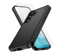 Asuwish Funda para Samsung Galaxy S25 5G con protector de pantalla de vidrio templado y accesorios de goma delgados, doble capa, resistente, híbrido, S 25, 25S, SM-S931U GS25, para mujeres y hombres