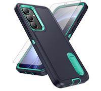 Asuwish Funda para Samsung Galaxy S25 FE 5G con protector de pantalla, soporte oculto híbrido, resistente, a prueba de golpes, resistente, protector S 25 EF S25FE 25S SM-S731B para mujeres y hombres