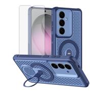 Asuwish Funda para Samsung Galaxy S26 Plus S26+ 5G con protector de pantalla de vidrio templado y accesorios híbridos, soporte de anillo magnético, soporte S 26 + 26+ S26Plus 26S SM-S947U para mujeres