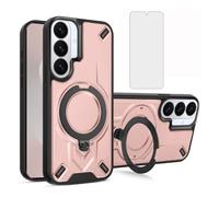 Asuwish Funda para Samsung Galaxy S26 Plus S26+ 5G con protector de pantalla de vidrio templado y soporte de anillo magnético, accesorios S 26 + 26+ S26Plus 26S X26 SM-S947U para mujeres y hombres