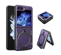 Asuwish Funda para Samsung Galaxy Z Flip 6/Z Flip 7 FE 5G, cubierta magnética con soporte de anillo, soporte duro, resistente, a prueba de golpes, accesorios para celulares móviles Z6 G Flip6 ZFlip