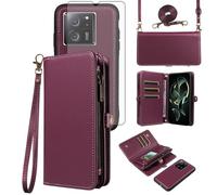 Asuwish Funda para Xiaomi 13T/13T Pro 5G, funda con banda de lámina protectora de pantalla, tarjetero, plegable, piel, flores, monedero, soporte, Redmi K60 Ultra/Mi 13 T T13 13TPro, funda para
