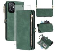 Asuwish Funda para Xiaomi Mi 11T/Mi11T Pro 5G, funda con banda y lámina protectora de pantalla RFID, tarjetero, plegable, piel, flores, monedero, soporte M11T T11 21081111RG 2107113SG Wallet Phone