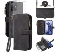 Asuwish Funda para Xiaomi Mi 11T/Mi11T Pro 5G, funda con cinta protectora de pantalla, tarjetero, plegable, piel, monedero, soporte M11T T11 21081111RG 2107113SG