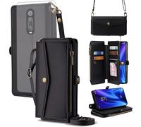 Asuwish Funda para Xiaomi Mi 9T/Mi9T Pro/Redmi K20/RedmiK20 Pro Funda con banda Protector de Pantalla Tarjetero Plegable Monedero Soporte M1903F10G Mi9TPro T9 Teléfono Móvil Fundas Protectora Phone