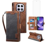 Asuwish Handyhülle für Xiaomi Redmi Note 15 5G Hülle mit Folie Schutzfolie Kartenfach Klappbar Leder Geldbörse Ständer Poco M8 5G/Note15 G5 Handy Hüllen Schutzhülle Handyhüllen Phone Case Grau