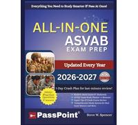 ASVAB STUDY GUIDE: All-in-One Exam Prep Book with 12 Full-Length Practice Tests, 1900+ Practice Questions, Flashcards, Answer Explanations, and Step-by-Step Math & Verbal Review for Exam Success