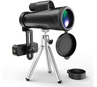 ASVIL 12x50 alta potencia HD impermeable BAK4 prisma FMC lente monocular compacto con adaptador de smartphone y trípode monocular para adultos observación de aves, caza al aire libre, T