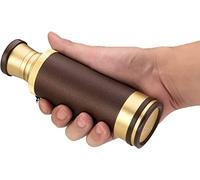 ASVIL 25 × 50 pequeño telescopio portátil retro retráctil pirata pequeño telescopio portátil Spyglass, con ocular retráctil BAK4 FMC lente