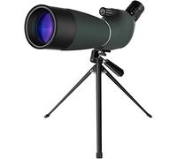 ASVIL 25-75 x 70, HD Monocular portátil pequeño para observación de aves con soporte para smartphone y trípode, impermeable y funda de transporte, BAK4 en ángulo pequeño portátil