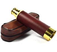 ASVIL 25x30 Vintage Style HD Vision Big Eyepiece astronómico pequeño portátil Monocular Spyglass empaquetado con funda de cuero