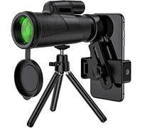 ASVIL Bak4 Prism FMC lente monocular impermeable con soporte para smartphone y trípode, telescopio monocular de alta definición de 12 x 50