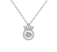 ASVIL Collar de plata de ley para mujer, con diamantes de imitación, regalo de Navidad, colgante de joyería para mujer, plata