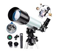 ASVIL de astronomía de 50 mm para principiantes, adultos y niños, refractor ASVIL de 360 mm de longitud focal, adaptador compacto para smartphone y portátil viendo la luna, ASVIL duplica la comodidad