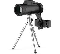 ASVIL Monocular compacto HD de alta potencia de 12 x 42 con adaptador para smartphone y trípode, prisma BAK4, lente FMC, monocular impermeable para observación de aves adultas, Hunti al aire libre