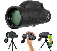 ASVIL Monocular portátil pequeño 80x100, alta potencia HD impermeable pequeño monocular portátil, pequeño monocular portátil para adultos con soporte para teléfono móvil tr