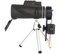 ASVIL Prisma de lente monocular portátil de alta definición 50 x 60 para teléfono móvil con adaptador de smartphone, trípode para senderismo, camping, pájaro