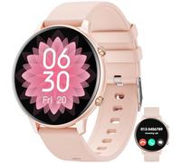 ASVIL Reloj inteligente G20 rosa para mujer (contestar/hacer llamadas), IP68 impermeable, pantalla táctil de 1.32 pulgadas, con podómetro, rastreador de fitness deportivo, para Android y