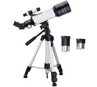 ASVIL Telescopio astronómico refractor azul de 400/70 mm con trípode ajustable y adaptador para smartphone, telescopio portátil HD para niños, adultos principiantes, doble comodidad