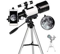 ASVIL Telescopio de astronomía de 70 mm de apertura de 300 mm con buscador y trípode telescopios para adultos astronomía el mejor telescopio regalo para principiantes, telescopios para principiantes