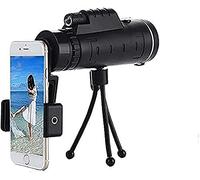 ASVIL Telescopio monocular portátil pequeño de 40 x 60 pulgadas, para teléfono celular, pequeño monocular portátil con soporte para smartphone, trípode para observación de aves, camping, senderismo,