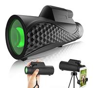 ASVIL Telescopio monocular, telescopio monocular de alta definición de 10 x 42, lente FMC, prisma BAK4, impermeable y antivaho, con soporte para smartphone y trípode, para observación de aves