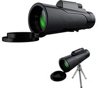 ASVIL Telescopio portátil pequeño 12X50 HD para adultos. Telescopio portátil pequeño impermeable con soporte para smartphone y prisma de trípode para observación de aves, camping, caza C