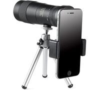 ASVIL Telescopio portátil pequeño 8-40x40 compacto retráctil impermeable profesional HD ED vidrio con trípode clip para teléfono