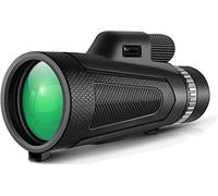 ASVIL Telescopio portátil pequeño de 12 x 50 con trípode de soporte, prisma BAK4 para observación de aves, caza, senderismo, viajes